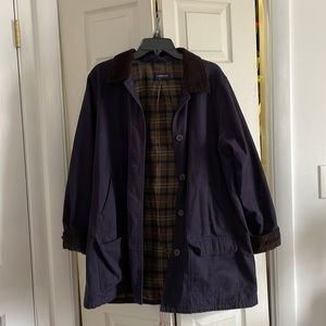 Womens Lands End long jacket, flannel lined